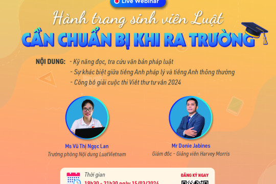 WEBINAR- SINH VIÊN LUẬT VÀ KỸ NĂNG