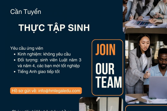 TUYỂN THỰC TẬP SINH CÔNG TY LUẬT